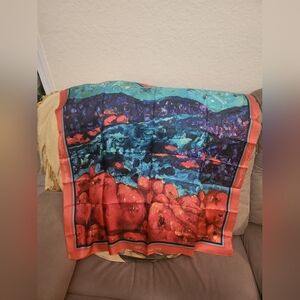Lisa Barron 100% silk scarf NEW